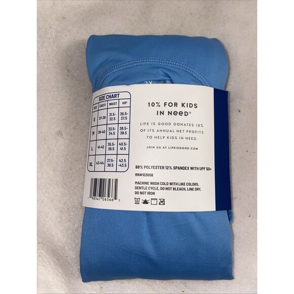 LIFE IS GOOD Rash guard UPF50+ Cycle Surf Swim Long Sleeve Shirt Men XL Jeep New - Picture 5 of 6